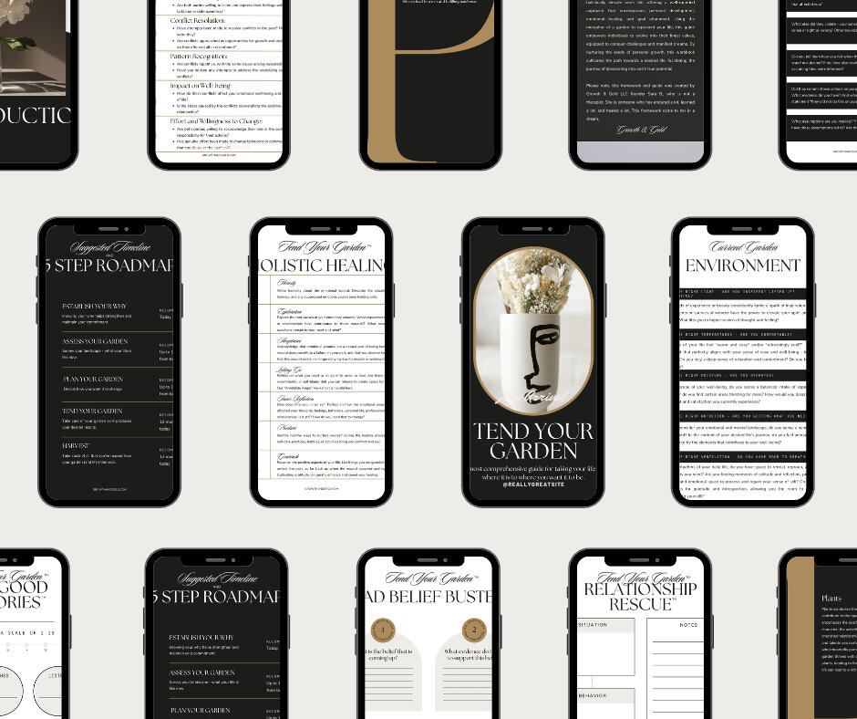 Tend Your Garden is the framework for changing your life by coaching company Growth and gold LLC